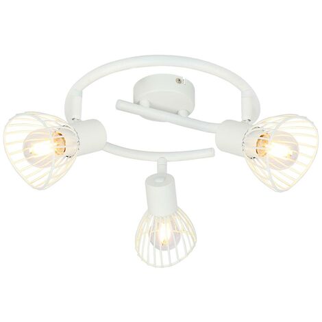 D45, BRILLIANT weiß (nicht E14, 40W, Lampe 3x Spotspirale geeignet für 3flg Köpfe Elhi Tropfenlampen enthalten)
