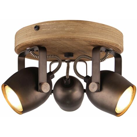 BRILLIANT Lampe für stahl Spotrondell Reflektorlampen PAR51, enthalten nicht Tool geeignet 3flg. 35W, 3x schwarz GU10