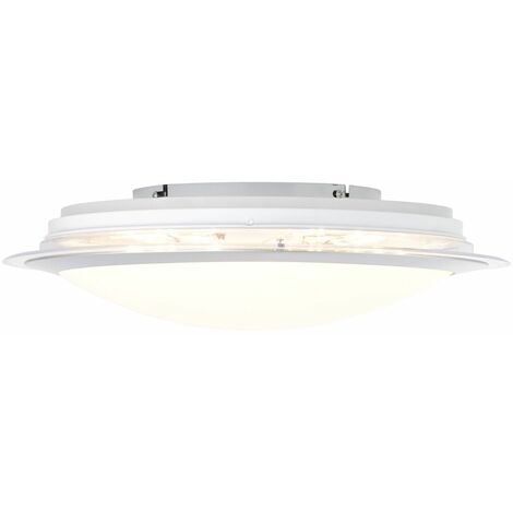 BRILLIANT Lampe Dinos LED Fernbedienung weiß-silber LED 1x (2460lm, dimmbar über 3000-6000K) 44cm Steuerbar 24W / integriert, Deckenleuchte Stufenlos