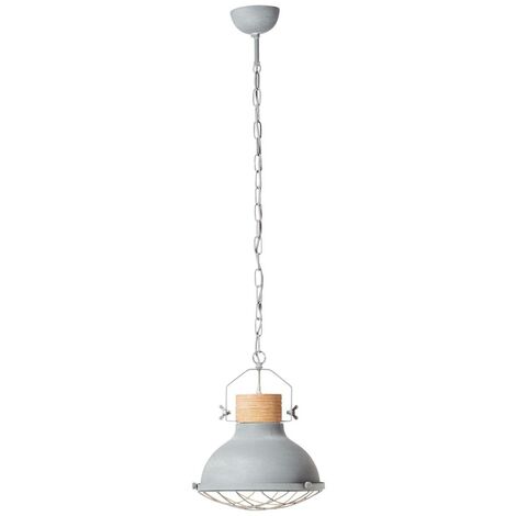 BRILLIANT Lampe Emma Pendelleuchte 33cm grau Beton 1x A60, E27, 40W,  geeignet für Normallampen (nicht enthalten)