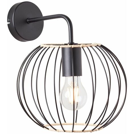 BRILLIANT Lampe, Silemia Wandleuchte A60, LED-Leuchtmittel E27, schwarz matt, Für 1x 52W, geeignet
