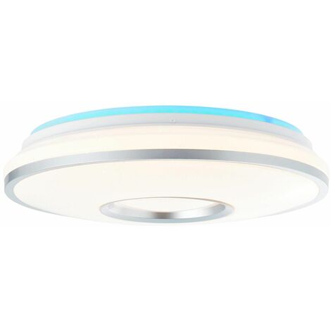 BRILLIANT Lampe Visitation LED Deckenleuchte 39cm weiß-silber 1x 24W LED  integriert, (2460lm, 3000-6000K) Stufenlos