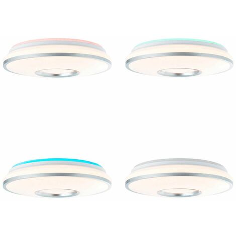 weiß-silber integriert, BRILLIANT LED 3000-6000K) Stufenlos Lampe LED Deckenleuchte 24W Visitation 1x (2460lm, 39cm