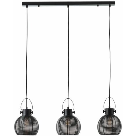 BRILLIANT Lampe Sambo Pendelleuchte 60W, für Reihe geeignet A60, 3flg schwarz E27, (nicht enthalten) Normallampen 3x