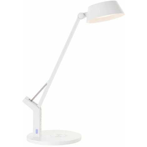 BRILLIANT Lampe Anthony LED Tischleuchte eisen/weiß 1x 2.4W LED integriert,  (200lm, 3000K) Mit Druckschalter an der Basis | Aufbaustrahler