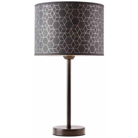 Brilliant Woodrow Tischleuchte – Bambus Design, E27, Mit Kippschalter, 41 Cm, Schwarz