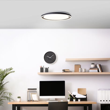 Brilliant Pederson LED Deckenleuchte 55cm schwarz, Metall/Kunststoff, 1x 60  W LED integriert, (Lichtstrom: 6600lm, Lichtfarbe: