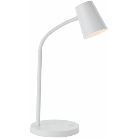 BRILLIANT Illa LED Tischleuchte weiß (Lichtstrom: 1x 780lm, 5.5W integriert, Lichtfarbe: LED Induktionsladeschale integriert, LED