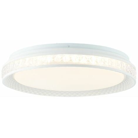 BRILLIANT Burlie LED Deckenleuchte 39cm (Lichtstrom: LED integriert, integriert, transparent/weiß Tuya-App 1x LED 24W