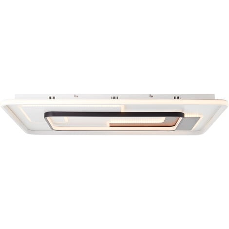 Brilliant Barden LED Deckenleuchte 90x60cm weiß/schwarz, Metall/Kunststoff,  1x 57,1 W LED integriert, (Lichtstrom: