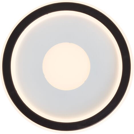 25cm integriert, LED Lichtfarbe: 20 1x W (Lichtstrom: LED Brilliant Kunststoff, , weiß/schwarz, Deckenleuchte 2400lm, Vegas