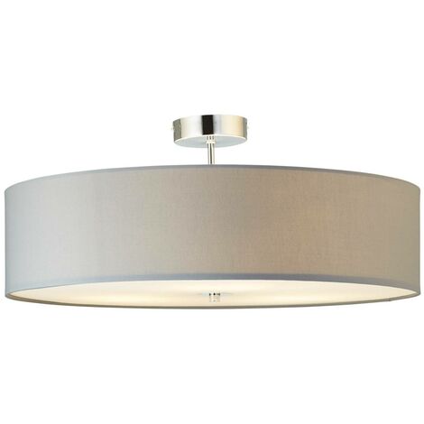 BRILLIANT Lampe Andria Deckenleuchte 60cm chrom/hellgrau  3x A60, E27, 60W, g.f. Normallampen n. ent.  Für LED-Leuchtmittel geeignet  Dimmbar bei Verwendung geeigneter Leuchtmittel