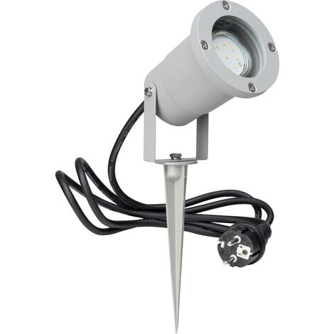BRILLIANT Lampe Janko LED Außenerdspieß 32cm grau 1x LED-PAR51, GU10, 3W LED-Reflektorlampe  inklusive, 250lm,