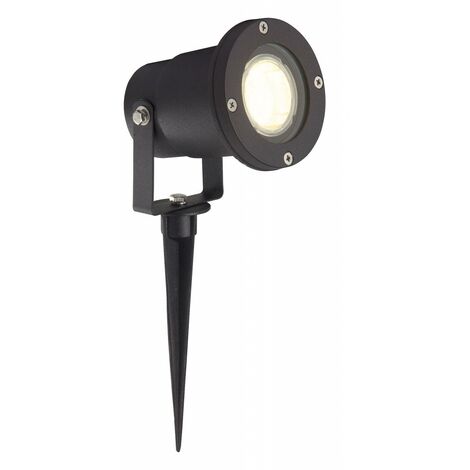 250lm, schwarz LED-PAR51, LED-Reflektorlampe Janko inklusive, 1x Außenerdspieß GU10, LED BRILLIANT 32cm Lampe 3W