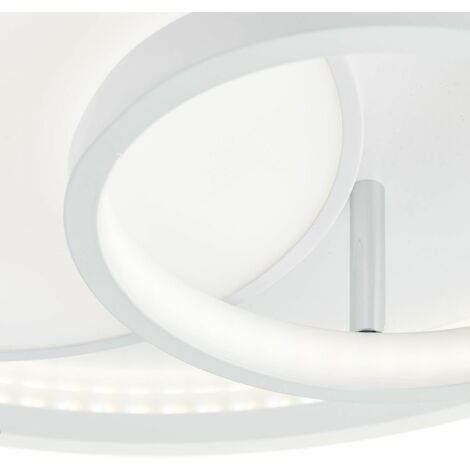 integriert, Deckenleuchte (4400lm, 3000K), 40x40cm 40W LED LED weiß/schwarz, Sigune BRILLIANT integriert, 1x Lampe, LED