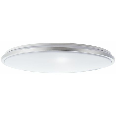 BRILLIANT Lampe Jamil LED Wand- und Deckenleuchte 48cm weiß/silber  1x 60W LED integriert, (4800lm, 3000-6000K)  Steuerbar über Fernbedienung / Stufenlos dimmbar