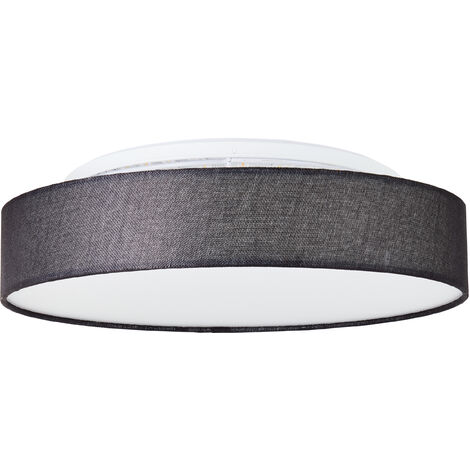 Brilliant Penley LED Wand- LED W Deckenleuchte 1x schwarz/weiß, und 24 47cm Metall/Textil/Kunststoff
