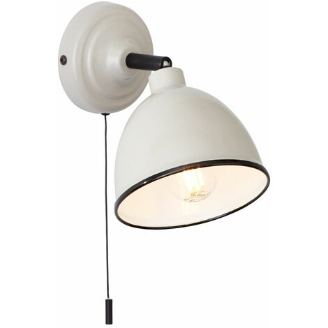BRILLIANT Lampe Telio Wandleuchte Zugschalter grau/taupe  1x D45, E14, 28W, geeignet für Tropfenlampen (nicht enthalten)  Mit Zugschalter