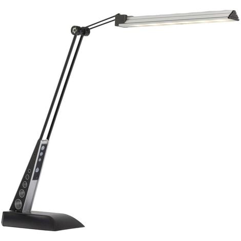 BRILLIANT Lampe Jaap LED Schreibtischleuchte schwarz/chrom 1x 6W LED  integriert, (420lm, 5500K) Mit 3-Stufen-