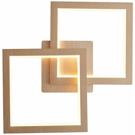 LED integriert, LED Lampe, 1x und Deckenleuchte Wand- Metall/Kunststoff, 18W Gwyn BRILLIANT alu/gold, (950lm,