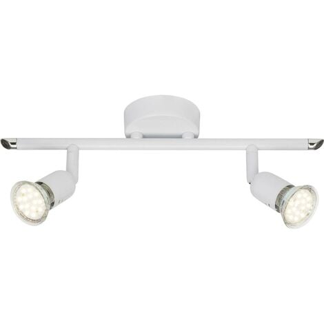 BRILLIANT Lampe 2x weiß 3W Spotrohr inklusive, LED-PAR51, LED GU10, LED-Reflektorlampen Loona (250lm, 2flg