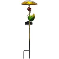 Solar-Dekoration, Salona', Käfer- und Blumendesign, Lichtsensor, bunt, H 44cm