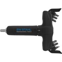 SW-Stahl 03913L T-Griff Drehmomentschlüssel 1/4 Zoll mit Bits 2-8 Nm 13-teilig I Rechtsanzug mit Ratschenfunktion I Aufnahme 6-kant I magnetische Bits