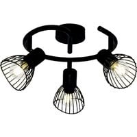 BRILLIANT Lampe Elhi Spotspirale 3flg schwarz 3x D45, E14, 40W, geeignet  für Tropfenlampen (nicht enthalten) Köpfe
