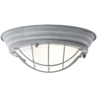 BRILLIANT Lampe A60, geeignet 29cm Wand- Deckenleuchte 1x und E27, 30W, grau für Beton/weiß Typhoon