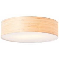 BRILLIANT Lampe, Romm Deckenleuchte 38cm holz hell/weiß, 2x A60, E27, 33W, Für LED-Leuchtmittel geeignet