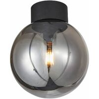 BRILLIANT Lampe geeignet (nicht 25cm Normallampen A60, E27, 1x Astro für Deckenleuchte enthalten) schwarz/rauchglas 60W