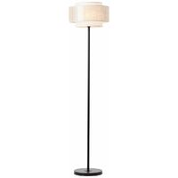 BRILLIANT Lampe, Odar Standleuchte 1flg schwarz/beige, 1x A60, E27, 42W, Mit Fußschalter