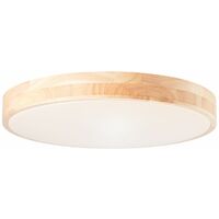 BRILLIANT Slimline LED Wand- und Deckenleuchte 49cm holz hell/weiß Innenleuchten 1x 60W LED integriert, 4800lm, 3000-6000K Stufenlos dimmbar