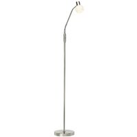 BRILLIANT Lampe Philo LED Standleuchte 1flg eisen/weiß 1x LED-D45, E14, 4W  LED-Tropfenlampe inklusive, (