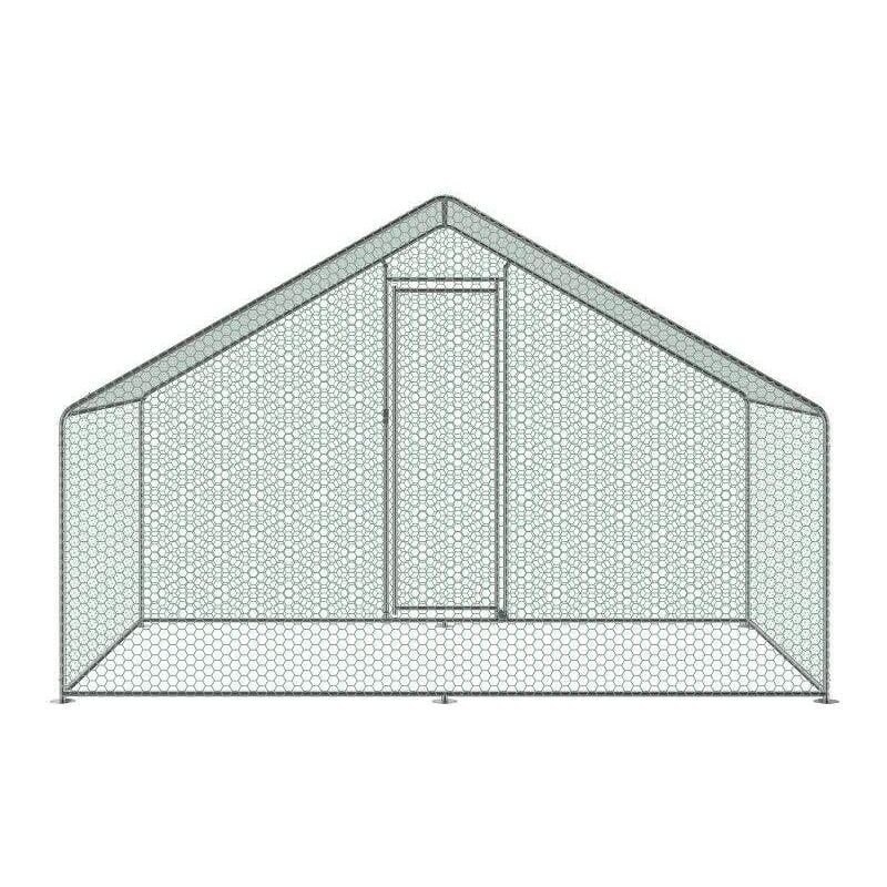 Bc-elec - RA-362 Pollaio da esterno 3x6x2m, recinto in rete metallica per  galline, pollame, struttura