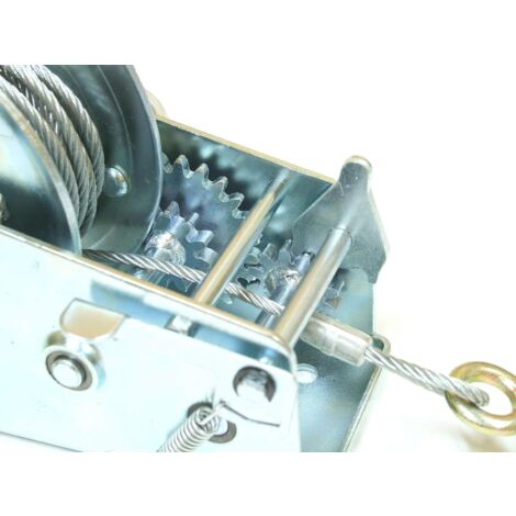 Verricello Manuale Da 1600 Libbre (725 Kg) Con Cavo 10 M - Acciaio Zincato, Maniglia Antiscivolo, Per Barche, Camion, Attrezzature - Foto 3