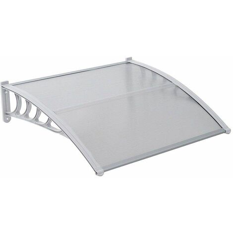 Bc-elec - M100120 Tettuccio porta 100x120cm, pensilina porta anteriore, grondaia trasparente, portico (1/5)