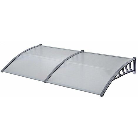 Bc-elec - M100200 Tettuccio porta 100x200cm, pensilina porta anteriore, grondaia trasparente, portico