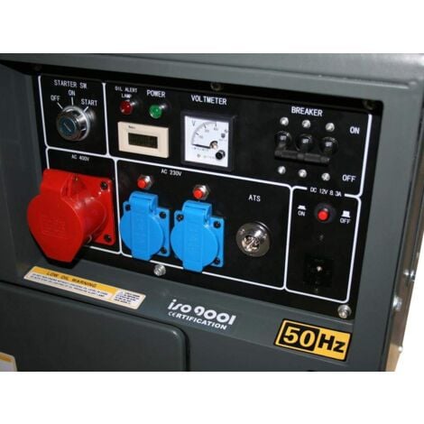 Varan Motors - 92621 Generatore elettrico Diesel silenziato Gruppo elettrogeno 5.5 kVA, 400V, 230V