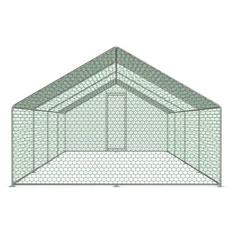 Bc-elec - RA-382 Pollaio da esterno 3x8x2m, recinto in rete metallica per  galline, pollame, struttura