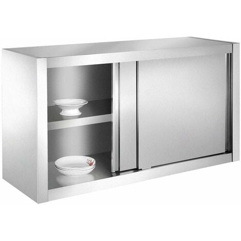 Bc-elec - SSC160 Armadio cucina, armadio a muro in acciaio inox 160x40x60cm  ideale per ristoranti, cucine