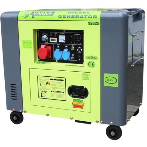 Varan Motors - 92625 Generatore elettrico Diesel silenziato tipo panda Gruppo elettrogeno 400V+230V 6.25kVa