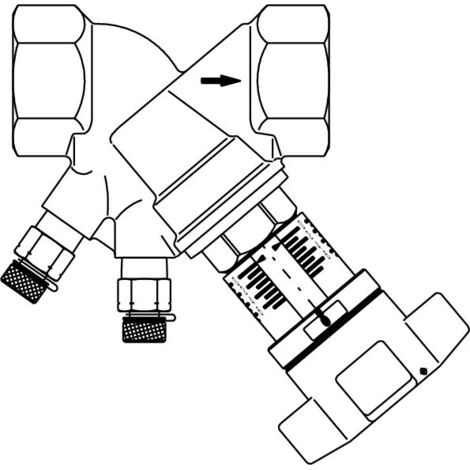 Oventrop 1060210 Valvola di bilanciamento Hydrocontrol VTR DN32 1"1 ⁄4 Filettatura femmina