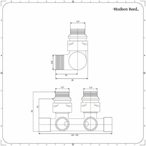 Hudson Reed Coppia di Valvole Termostatiche per Termosifoni con Design a  Squadra - Adattatori Tubi In Multistrato