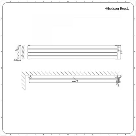 Hudson Reed Revive - Radiatore di Design Orizzontale 236mm x 1600mm Antracite