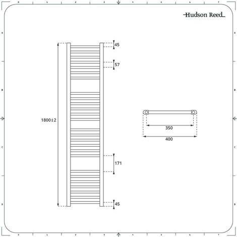 Hudson Reed Nox Scaldasalviette Misto Piatto Moderno - Termoarredo Bagno a  Scaletta Nero - Design Elettrico & Idraulico 