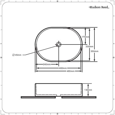 Hudson Reed Otterton Lavabo d'Appoggio Ovale per Bagni - Lavandino Bagno con  Design Moderno - Ceramica Bianca 