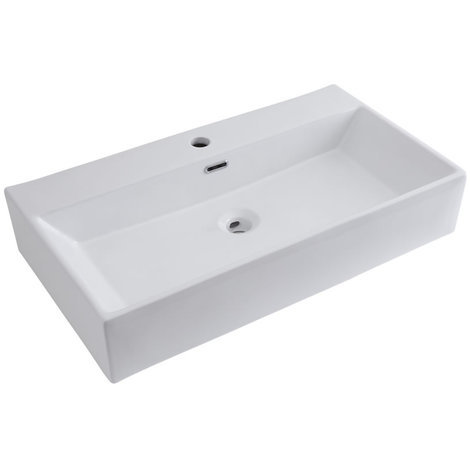 Lavabo Bagno Sospeso in Ceramica Rettangolare 450x250mm - Sandford