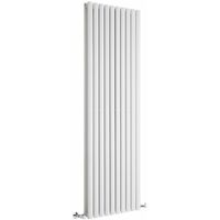 SONNI-Radiatore Termoarredo di Design Verticale Moderno - Termosifone con  Finitura Bianca - Design a Colonna Piatta - 1630 x 308 mm - Riscaldamento  ad Acqua Calda : : Fai da te