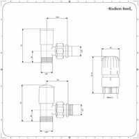 Hudson Reed Coppia di Valvole Termostatiche per Termosifoni con Design a  Squadra - Adattatori Tubi In Rame Ø16mm - Ottone Solido Cromato